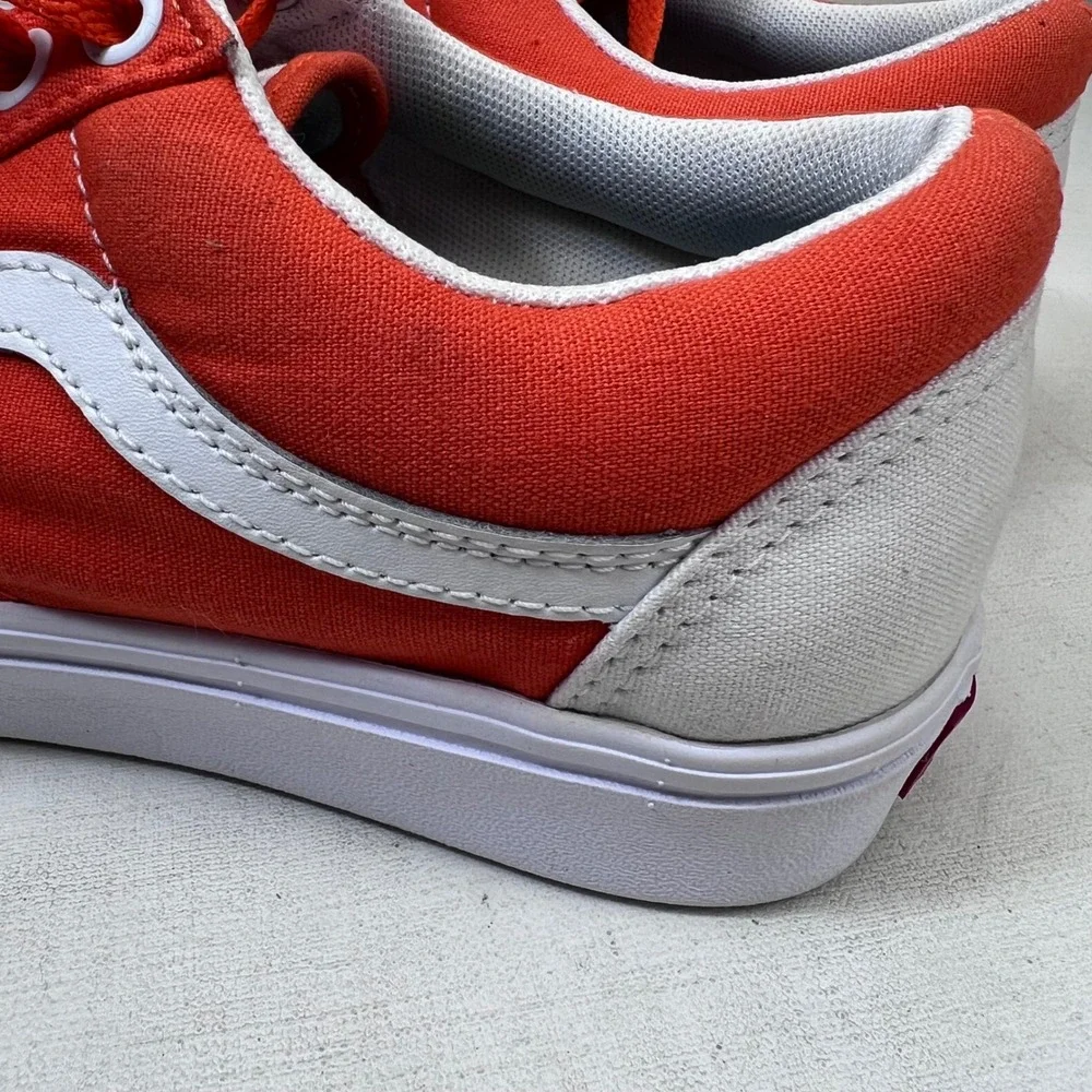 Vans Old Skool ComfyCush Customs Orange White‎ Mens 7.5 Womens 9 Sneakers